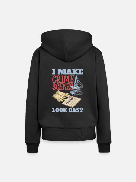Forensischer Techniker - Frauen Premium Bio Hoodie - Schwarz