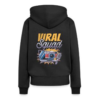Blogger Bloggen Kader - Frauen Premium Bio Hoodie - Schwarz - Hinten - Julia (174cm)