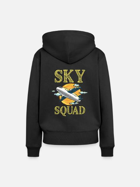 Flugbegleiter Stewardess Kader - Frauen Premium Bio Hoodie - Schwarz
