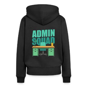 Escouade d’administrateurs - Sweat à capuche Premium bio Femme - noir - Dos - Julia (174cm)