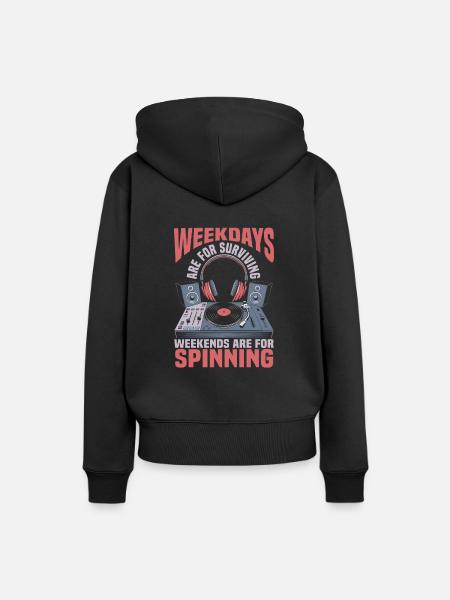 Dj Disc Jockey - Women’s Premium Organic Hoodie - black