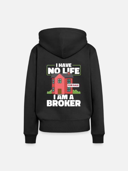 Makler - Frauen Premium Bio Hoodie - Schwarz
