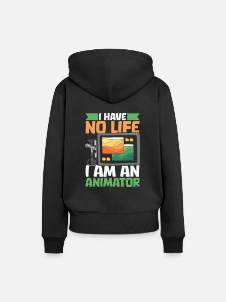 Animator - Frauen Premium Bio Hoodie - Schwarz