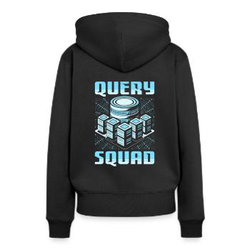 Datenbank Administrator Kader - Frauen Premium Bio Hoodie - Schwarz - Hinten - Julia (174cm)