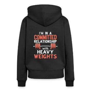 Musculation bodybuilders - Sweat à capuche Premium bio Femme - noir - Dos - Julia (174cm)