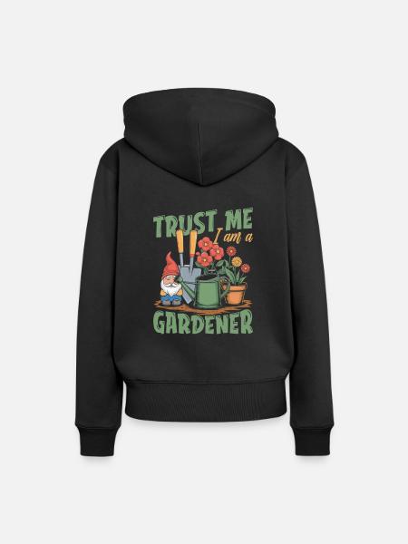 Gärtner - Frauen Premium Bio Hoodie - Schwarz
