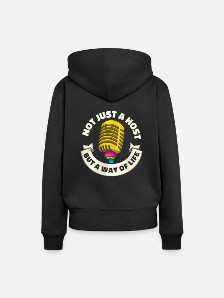 Gastgeber - Frauen Premium Bio Hoodie - Schwarz