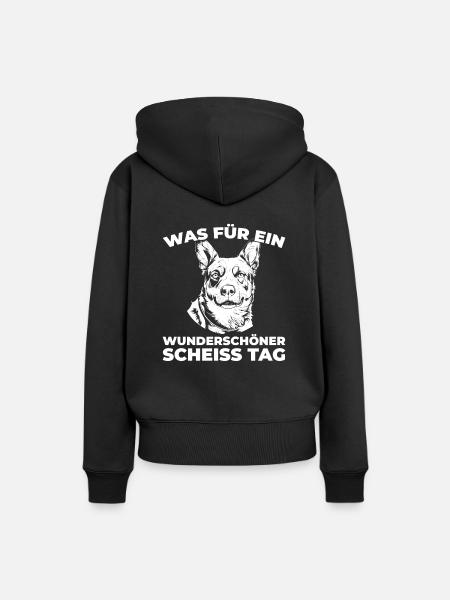 Australischer Rinderhund - Frauen Premium Bio Hoodie - Schwarz