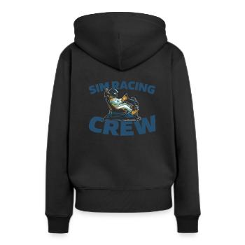 Sim Racing - Frauen Premium Bio Hoodie - Schwarz - Hinten - Julia (174cm)