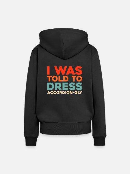 Akkordeon - Frauen Premium Bio Hoodie - Schwarz