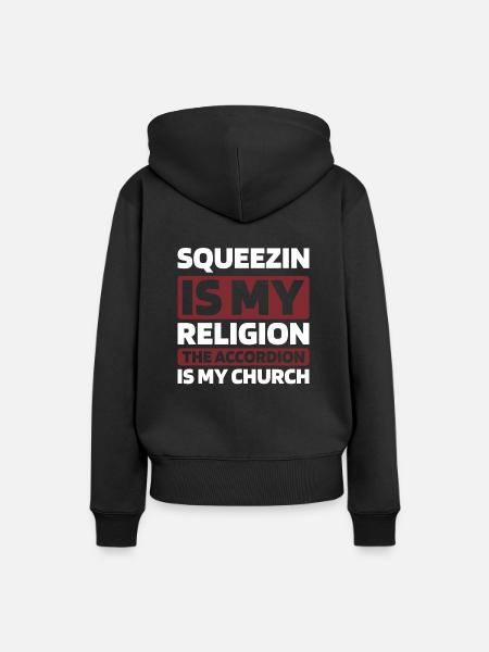 Akkordeon - Frauen Premium Bio Hoodie - Schwarz