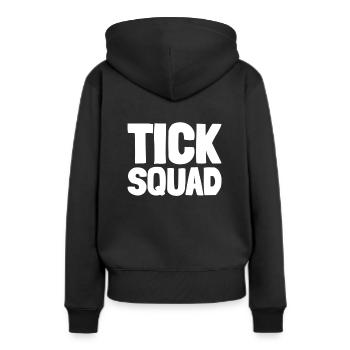 Escouade de contrôleurs - Sweat à capuche Premium bio Femme - noir - Dos - Julia (174cm)