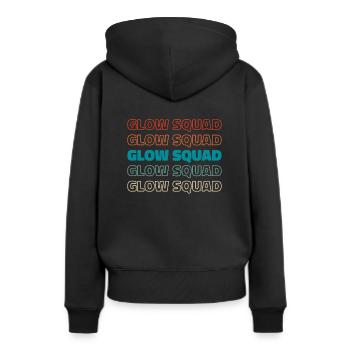 Baumeister Kader - Frauen Premium Bio Hoodie - Schwarz - Hinten - Julia (174cm)