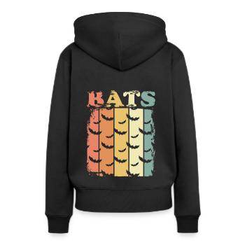 Fledermäuse Fledermaus - Frauen Premium Bio Hoodie - Schwarz - Hinten - Julia (174cm)