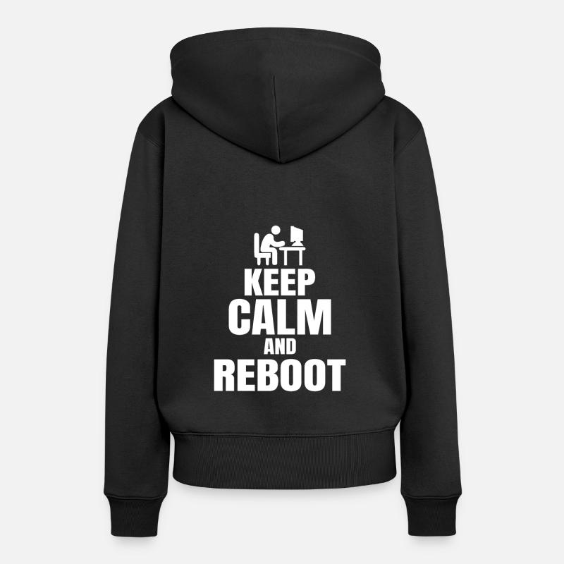 Admin Say Keep Calm Sys admin programmer - Women’s Premium Organic Hoodie - black