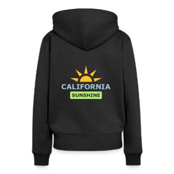 ★ couleurs de conception interchangeables ★ California Sunshine - Sweat à capuche Premium bio Femme - noir - Dos - Julia (174cm)