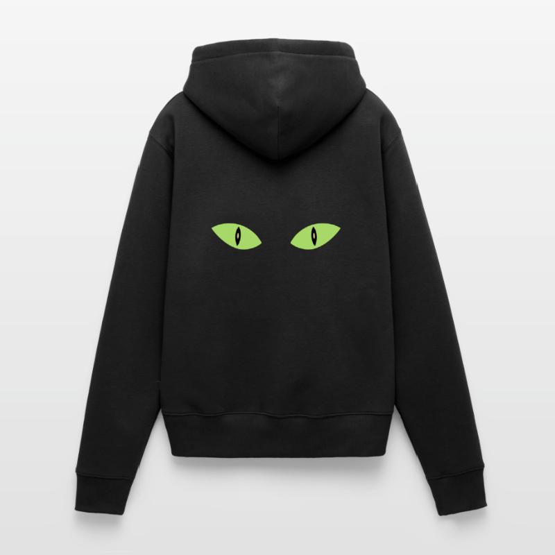 ★ Couleurs de conception modifiables ★ Deux yeux de chat Sweat à capuche Premium bio Femme