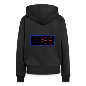 ★ design colors changeable ★ digital clock 11:55 clock - Women’s Premium Organic Hoodie - black - Back - Julia (174cm)