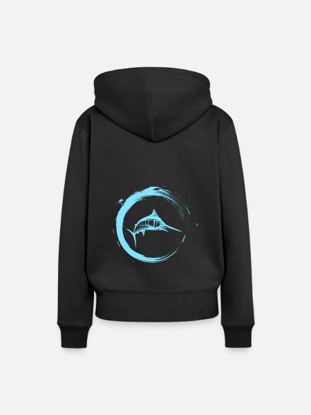Schwertfisch - Frauen Premium Bio Hoodie - Schwarz