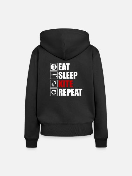 Kite - Frauen Premium Bio Hoodie - Schwarz