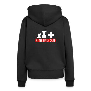 Soins vétérinaires - Sweat à capuche Premium bio Femme - noir - Dos - Julia (174cm)