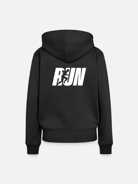Laufen - Frauen Premium Bio Hoodie - Schwarz