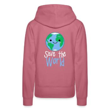 environmental Protection - Women’s Premium Organic Hoodie - mauve - Back - Isabella (175cm)