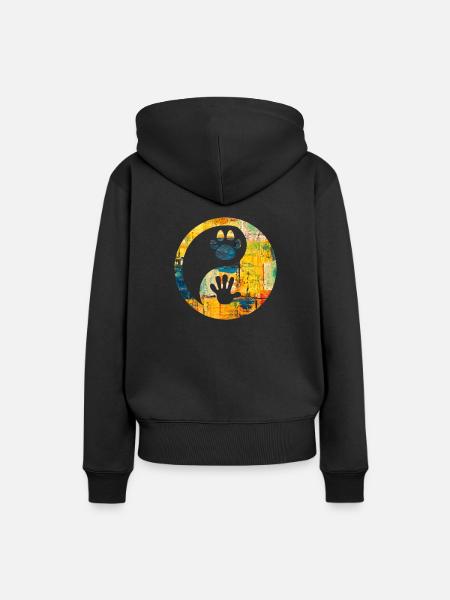 le bien-être des animaux - Sweat à capuche Premium bio Femme - noir
