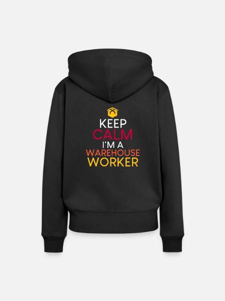 Lagerarbeiter Spruch - Frauen Premium Bio Hoodie - Schwarz