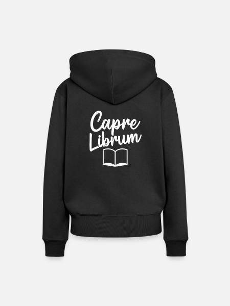 Bücher - Frauen Premium Bio Hoodie - Schwarz