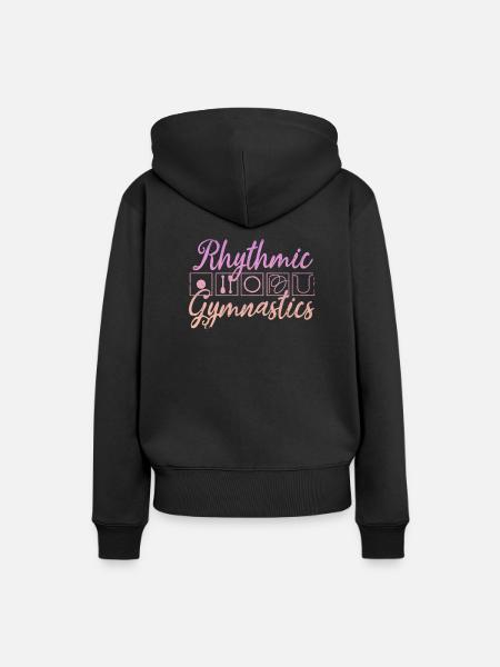 Regalo di ginnastica ritmica - Felpa con cappuccio ecologica premium da donna - nero