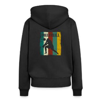 Cadeau de joueur de volley-ball t-shirt de volley-ball - Sweat à capuche Premium bio Femme - noir - Dos - Julia (174cm)