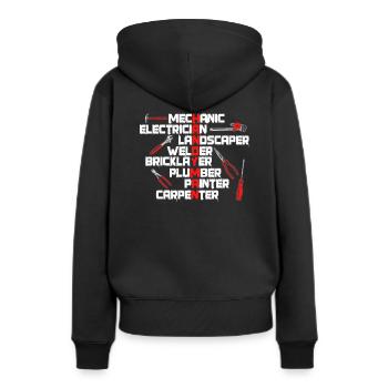 bricoleur - Sweat à capuche Premium bio Femme - noir - Dos - Julia (174cm)