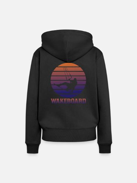 Wakeboard - Frauen Premium Bio Hoodie - Schwarz
