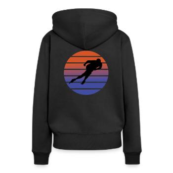 Speed skating - Women’s Premium Organic Hoodie - black - Back - Julia (174cm)