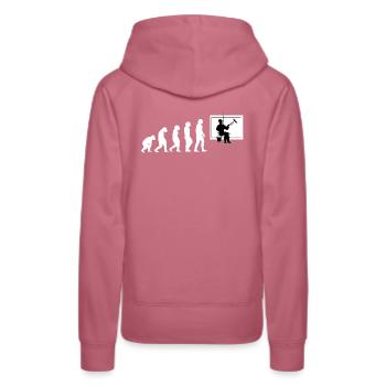 Window cleaner evolution - Women’s Premium Organic Hoodie - mauve - Back - Isabella (175cm)