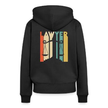Anwalt - Frauen Premium Bio Hoodie - Schwarz - Hinten - Julia (174cm)