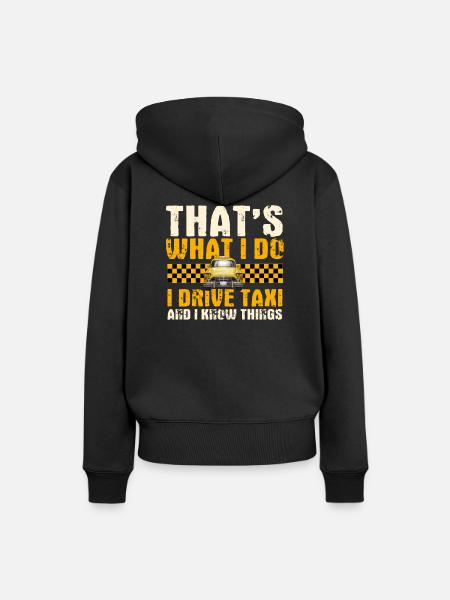 conducteur de taxi - Sweat à capuche Premium bio Femme - noir