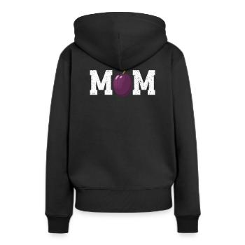 Mama Plum - Women’s Premium Organic Hoodie - black - Back - Julia (174cm)