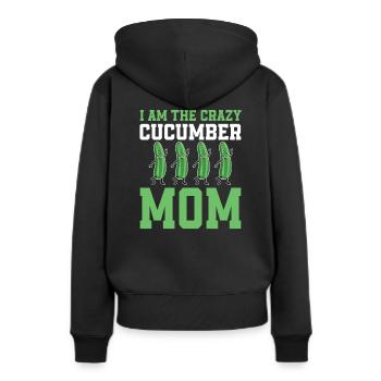 Concombre Maman - Sweat à capuche Premium bio Femme - noir - Dos - Julia (174cm)