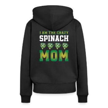 Spinat Mama - Frauen Premium Bio Hoodie - Schwarz - Hinten - Julia (174cm)