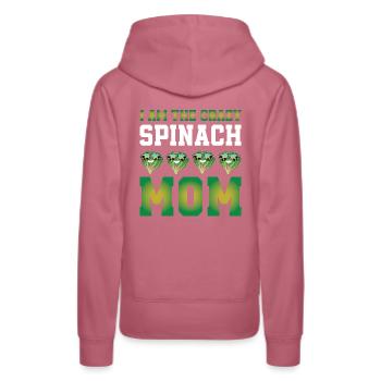 Spinat Mama - Frauen Premium Bio Hoodie - Malve - Hinten - Isabella (175cm)