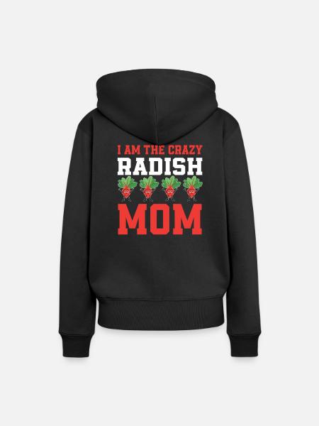 Radieschen Mama - Frauen Premium Bio Hoodie - Schwarz