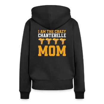 Pfifferling Mama - Frauen Premium Bio Hoodie - Schwarz - Hinten - Julia (174cm)