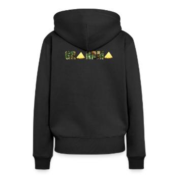 Pineapple Grandma - Women’s Premium Organic Hoodie - black - Back - Julia (174cm)