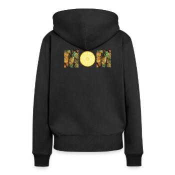 Ananas Mutter - Frauen Premium Bio Hoodie - Schwarz - Hinten - Julia (174cm)