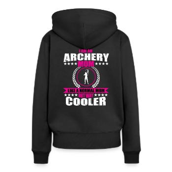 Archery Mom - Women’s Premium Organic Hoodie - black - Back - Julia (174cm)