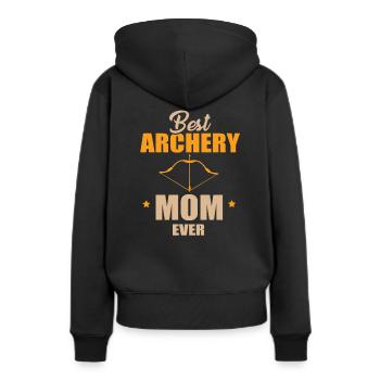 Bester Bogenschiessen Mama - Frauen Premium Bio Hoodie - Schwarz - Hinten - Julia (174cm)
