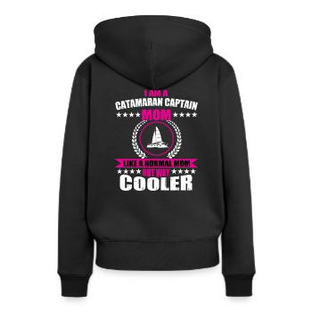Catamaran Mama - Women’s Premium Organic Hoodie - black - Back - Julia (174cm)