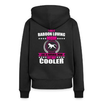 Retro Fährschiff Bekleidung Containerschiff - Frauen Premium Bio Hoodie - Schwarz - Hinten - Julia (174cm)